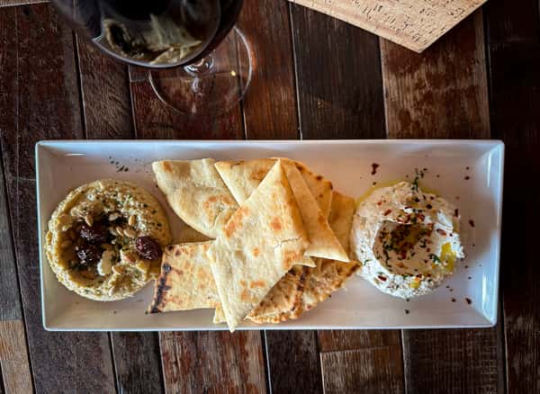 Grilled Flatbread and Dip