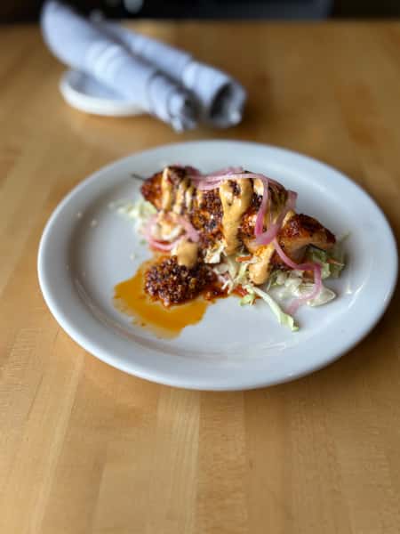 Hot Honey Salmon Skewer