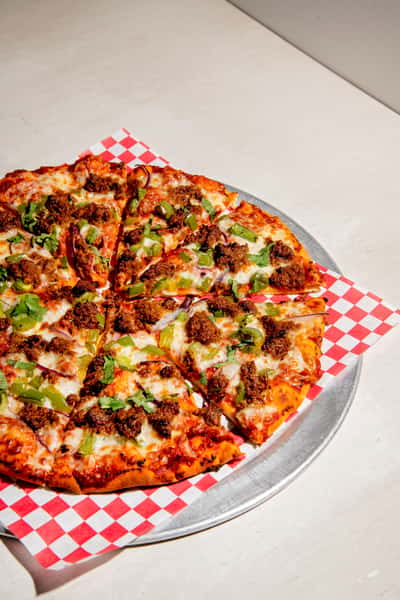 Madhu Had A Little Lamb Pizza (Halal)