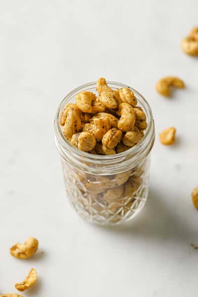 Roasted Masala Cashews Mason Jar