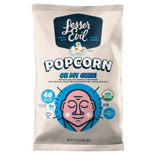 Lesser Evil Organic Popcorn Oh My Ghee