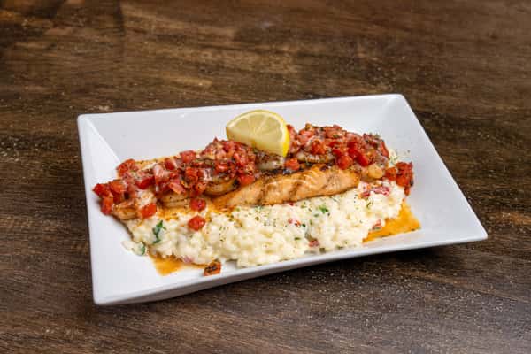 Salmon Shrimp Scampi