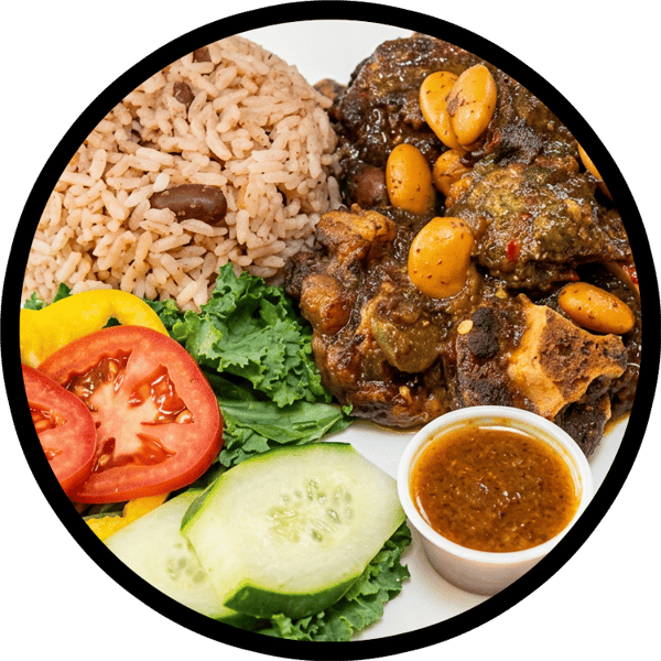 meat salad rice