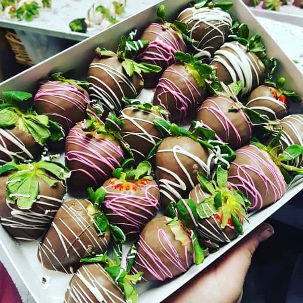 Chocolate covered strawberries.