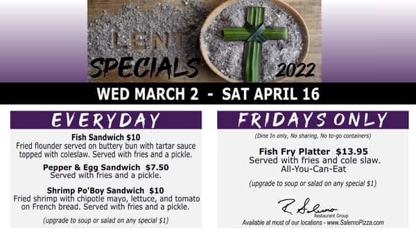 Lent Specials 2022 - Mt. Prospect