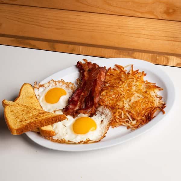 Big Breakfast Plate with Toast - No Pancakes