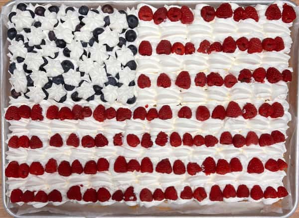 American Flag Cake -F-