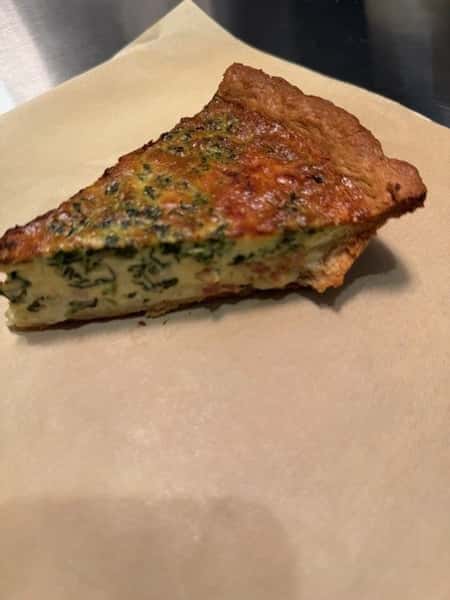 Tomato Spinach Fontina Quiche Slice