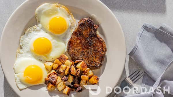 Steak and eggs