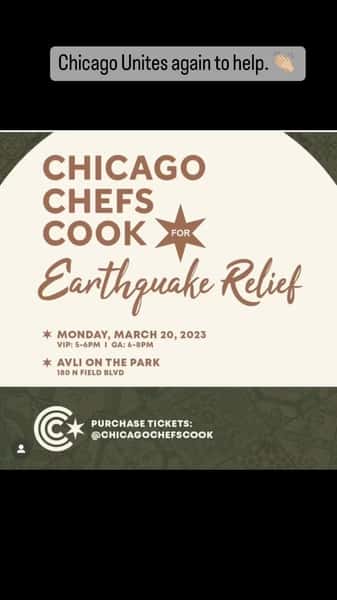 We’re thrilled to be a sponsor of @chicagochefscook and the Chicago community to help support @wckitchen on their hardwork and dedication during the Earthquake in Syria and Turkey.
Please join us and buy your ticket before they run out.
Looking forward to seeing so many talented Chefs who have been supporting our community ->
@adalinachicago @sookyoahn @msguini
@avli @chefkapernaros @loucanellis
@bayankochicago
@bistronomicfood
@thechefartsmith @reunionnavypier
@cherrycirclerooms @landandseadept
@demerachicago @demeraethiopian @tigistreda
@edeninchicago @jodiafyfe @chefdevonquinn
@frontierchicago @chefjup
@galit_restaurant @zjengel
@dannythecook
@cheftentori
@chefjosesosa
@lulacafe @jasonhammel
@oneoffhospitality @paulkahan @donniemadia @gregwadebakes
@insta.flamm @rosemarychicago
@scott_ryan03 @jeff_m_creswell @elsenorhospitality @nagu_33 @tesabean @chefcpadil @arturbulence @gabrielmilesfreeman @dyinginthe_window @badphishchris