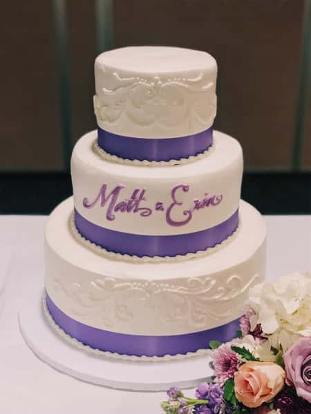 Scroll Piping and Satin Ribbon with Beaded Borders