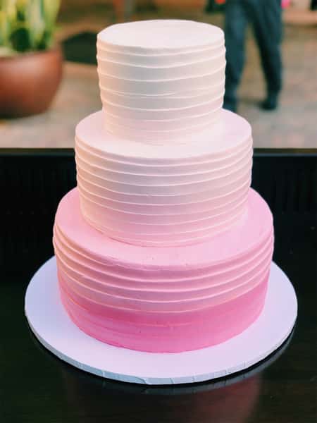 Pink Ombre with Horizontal Spatula Texture