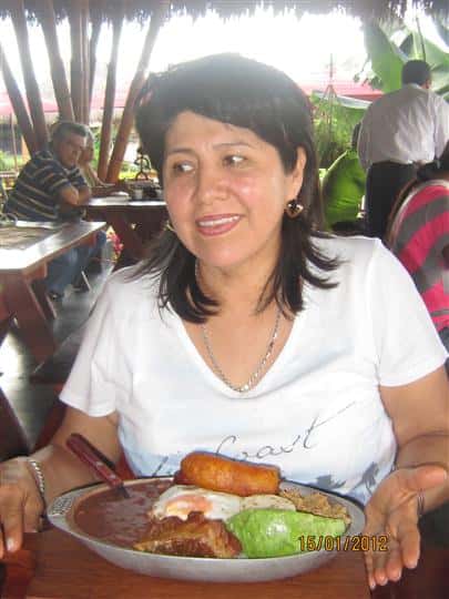 female carrying entree