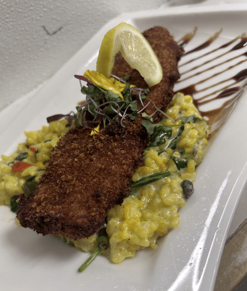Parmesan-Crusted Wood-fired Mahi-Mahi