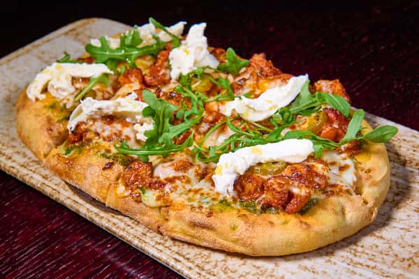 Pesto, Soy and Truffle Burrata Pinsa