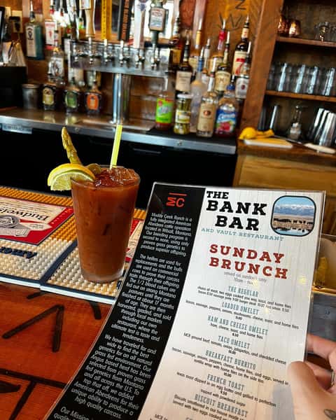 brunch menu and bloody mary