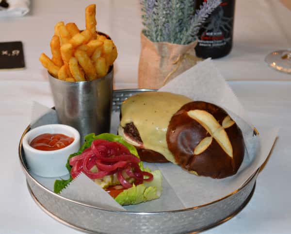 Welsh Rarebit Lamb Burger