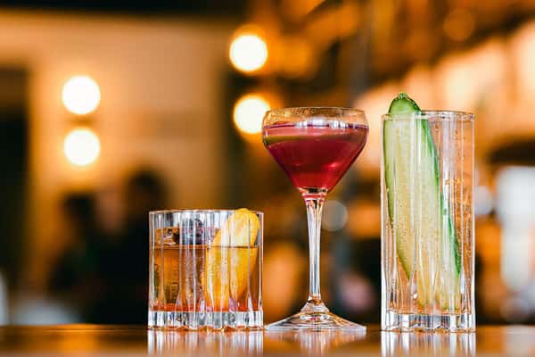 Handcrafted cocktails - Linen sheets, white linen, oldfashion, and negroni