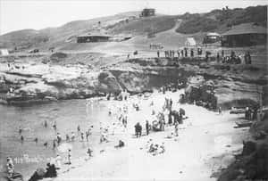 Historical photo. ofLa Jolla beach