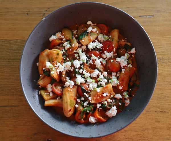Tomato & Spinach Rigatoni