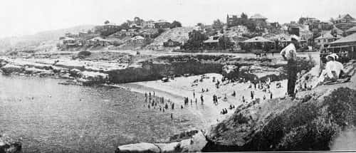Historical photo of La Jolla beach