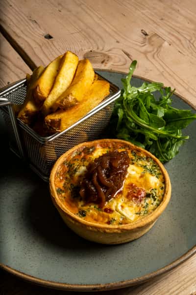 Roasted Pepper and Kale Quiche