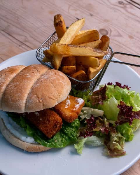 sandwich and chips