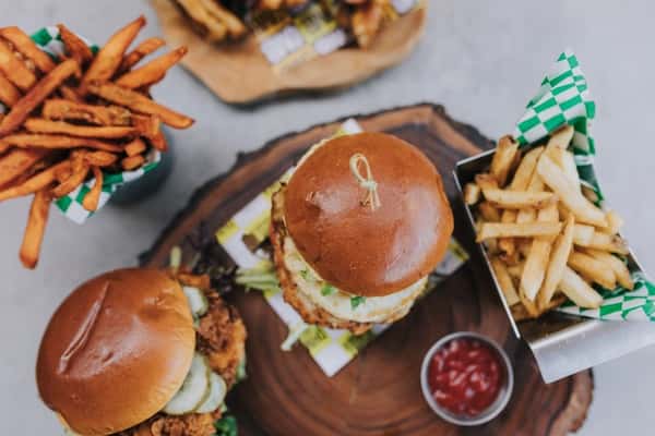 spread of menu items