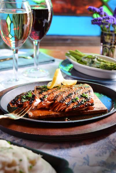 Cedar Planked Alaskan Salmon