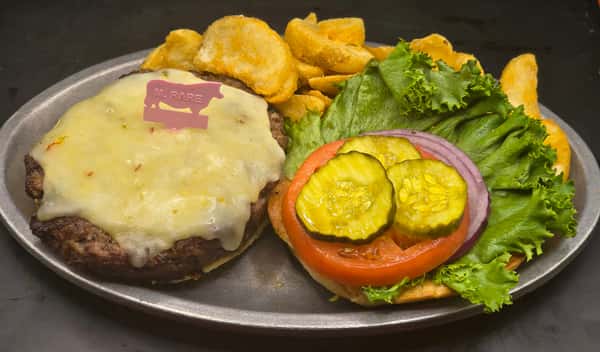 Pepper Jack Cheese Steak Burger