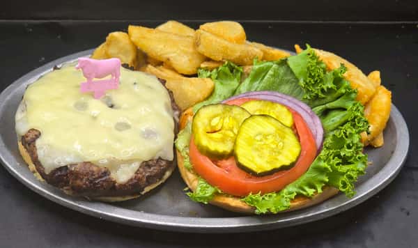 Swiss Cheese Steak Burger