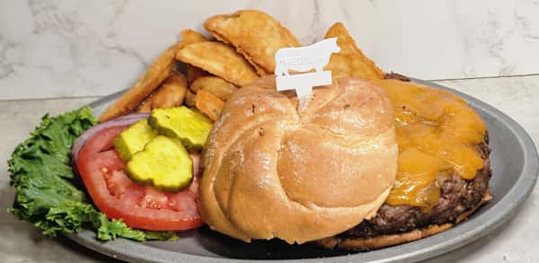 Extra Sharp Cheddar Steak Burger