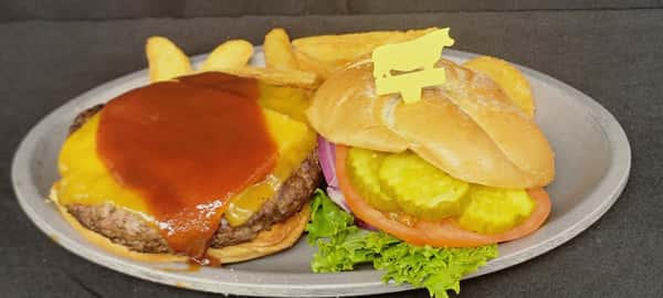 BBQ Cheddar Steak Burger