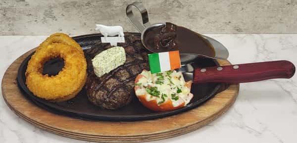 Chopped and Ground Sirloin Steak Dinner McGuire's Irish Pub