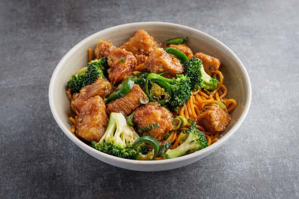 tofu and broccoli noodles