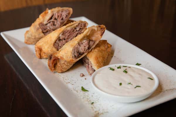 Beef on Weck Egg Rolls