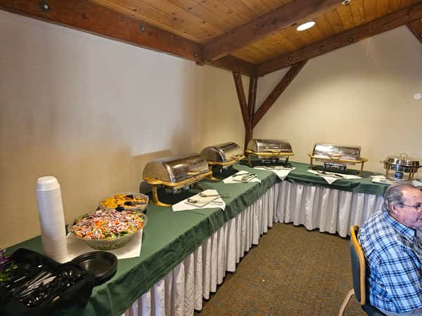 Sample photo of our event catering in one of hour hotel conference rooms