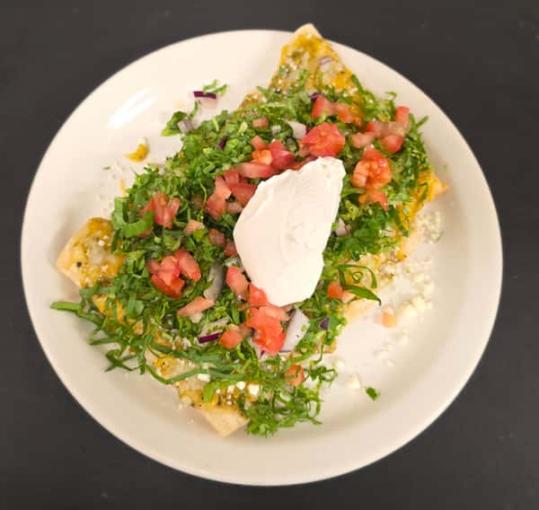 Sample photo of our Chilaquiles, Jalisco style