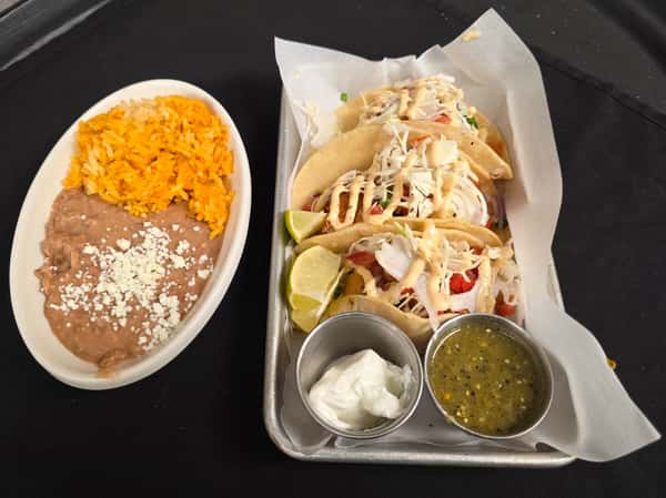 Sample photo of our 3 Tacos Special