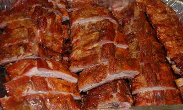 Cut meat in a stove
