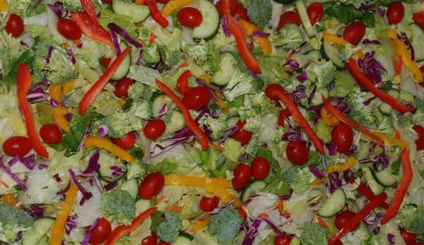 Salad with a variety of vegetables