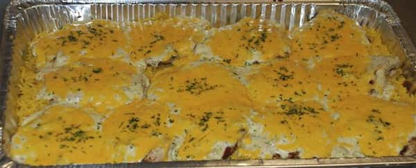 Chef specialty dish in a container