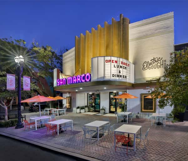 Exterior storefront + outdoor seating