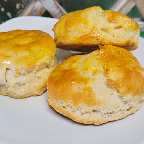 Southern buttermilk Biscuits or Honey Butter glazed