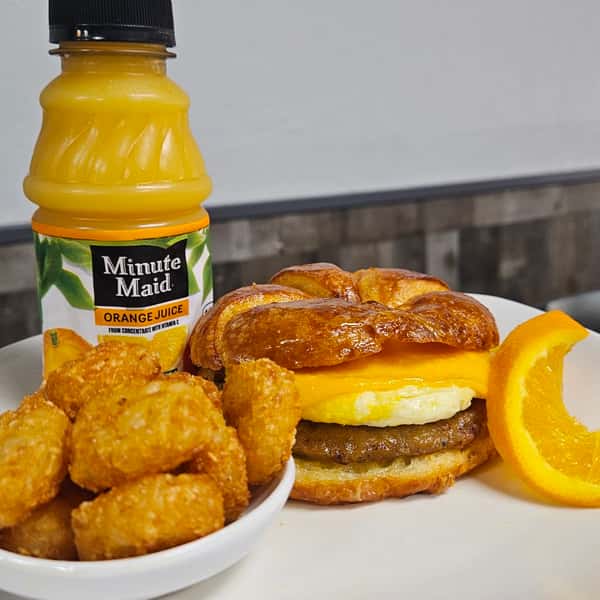 Sausage Egg and Cheese w/ potato rounds