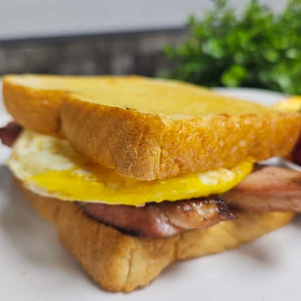 Ham Egg and Cheese w/ potato rounds