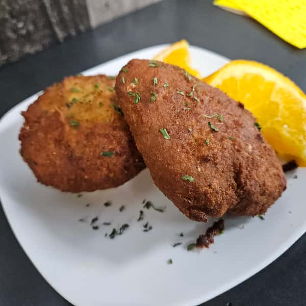 2 pc Salmon Croquette Plate