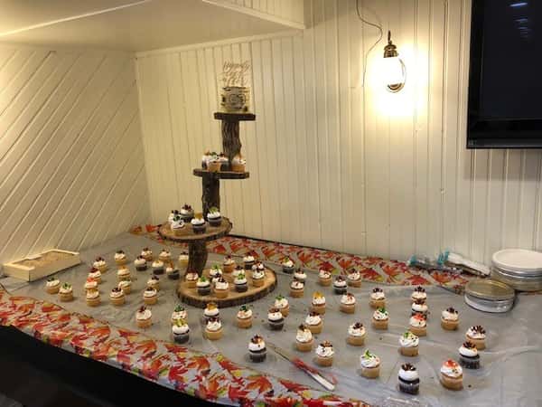 dessert table set up for an event