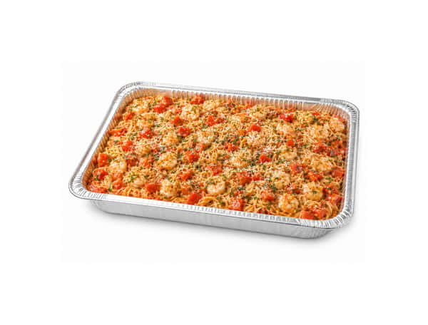 Spaghetti Pomodori with Shrimp Tray