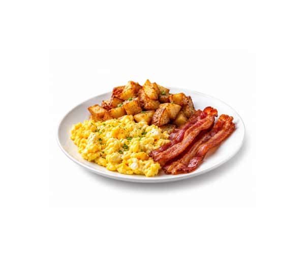 Scrambled Eggs w/ Bacon or Ham